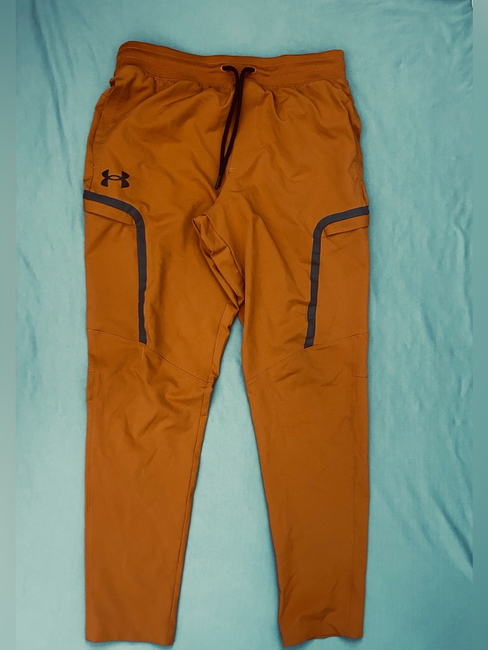 Under Armour Pants Mens Large Rust Orange Sportstyle Elite Cargo Joggers 1373864